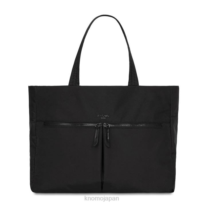 KNOMO アムステルダム 14 インチ ラップトップ トート 6VZF47 黒のハードウェア バッグ