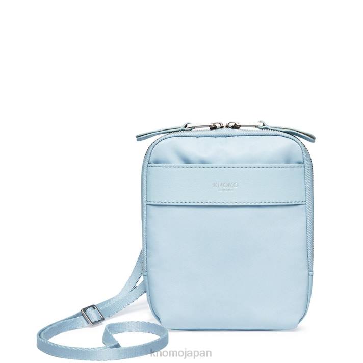 KNOMO レックス クロスボディバッグ |機能するバッグ 6VZF53 ポプリン ブルー/シルバー ハードウェア バッグ