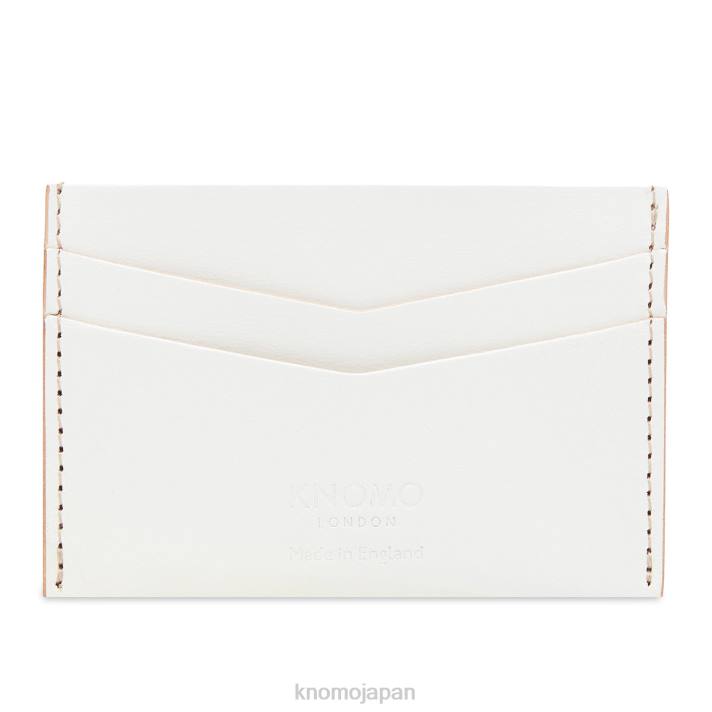 KNOMO スリムなレザーカードホルダー 6VZF73 白 新しい森のコレクション